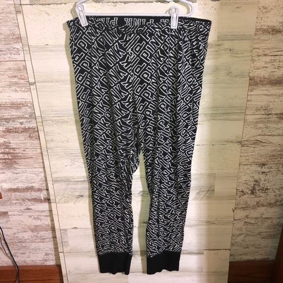Pink Victoria’s Secret logo bundle long sleeve shirt and sweatpants lounge pants - Picture 9 of 12